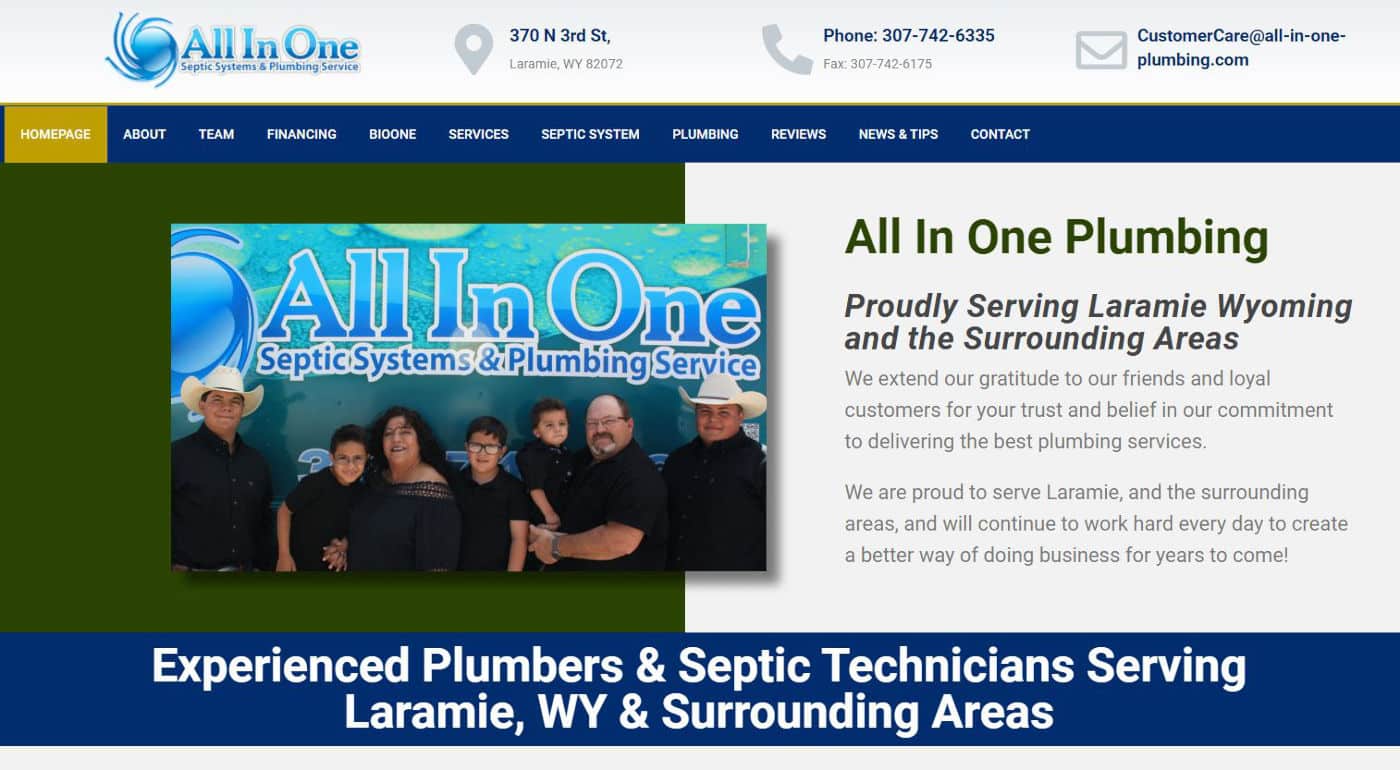 All In One Plumbing Website