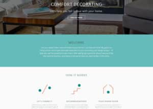 Room Goals Creative homepage design