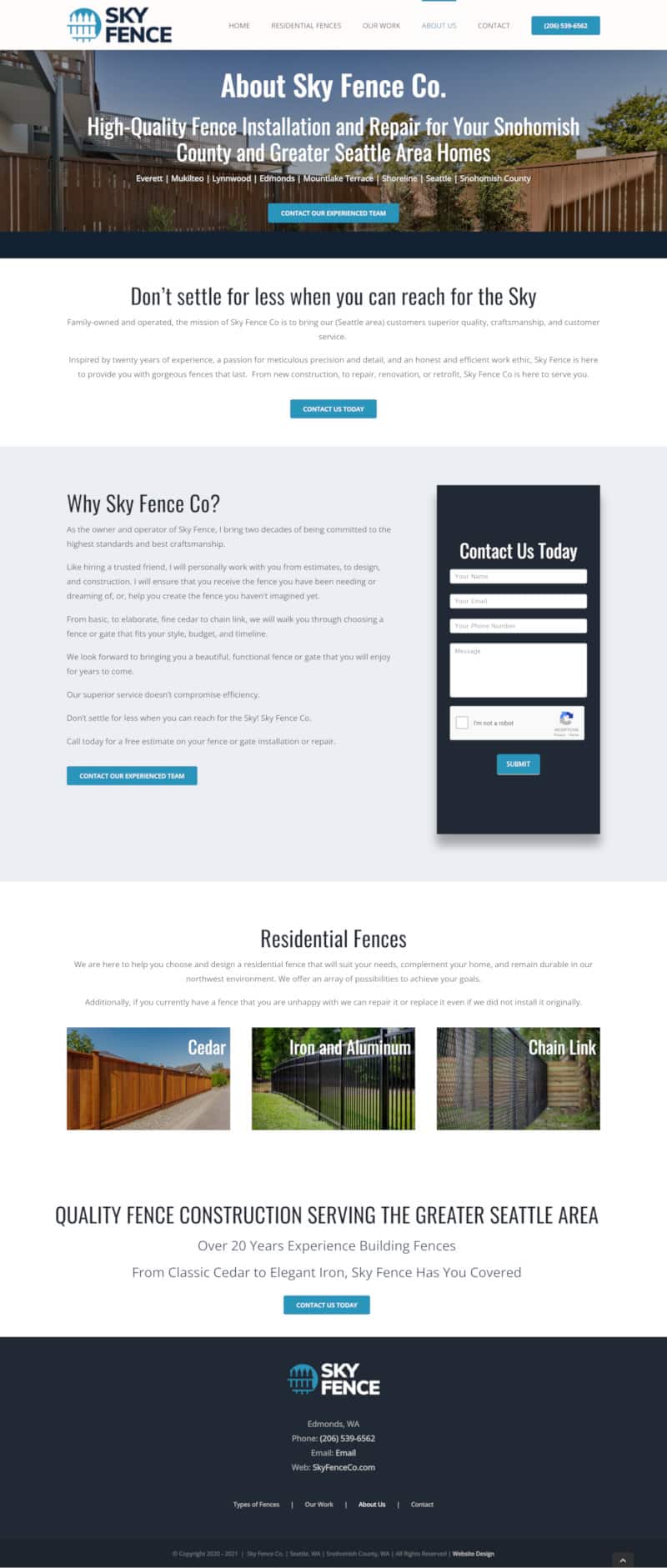 Sky Fence Company About page