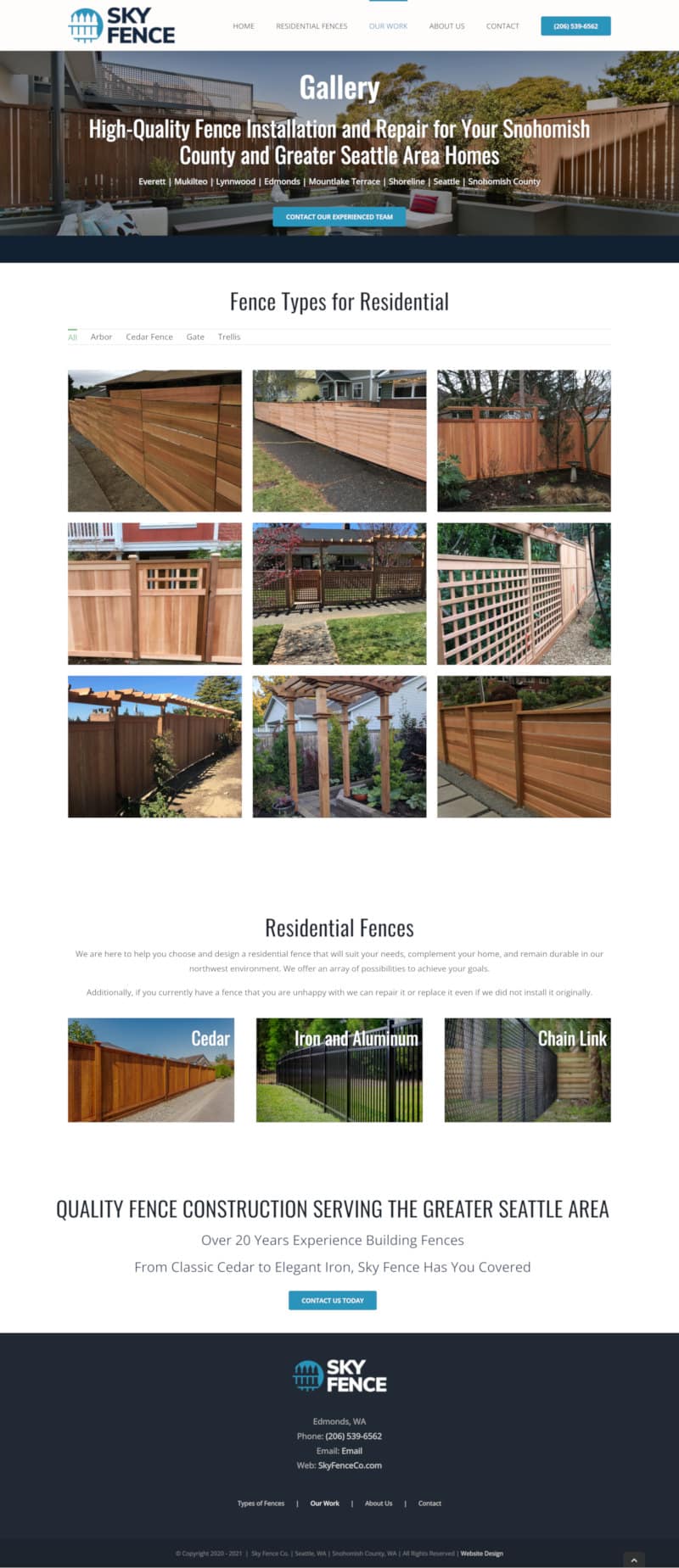 Sky Fence Company Gallery page