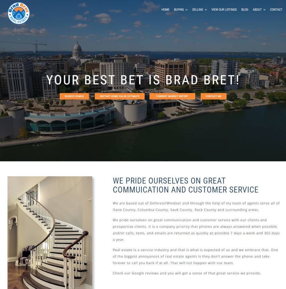 Brad Bret real estate home page